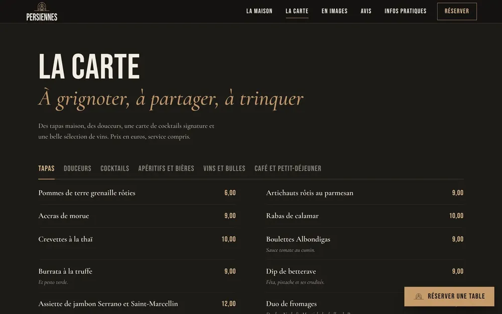 Maquette Les Persiennes, sur ordinateur